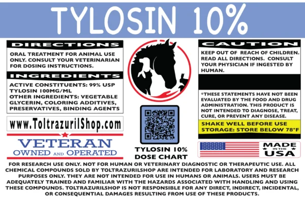 Tylosin 10% Liquid Solution for Chickens - Image 2